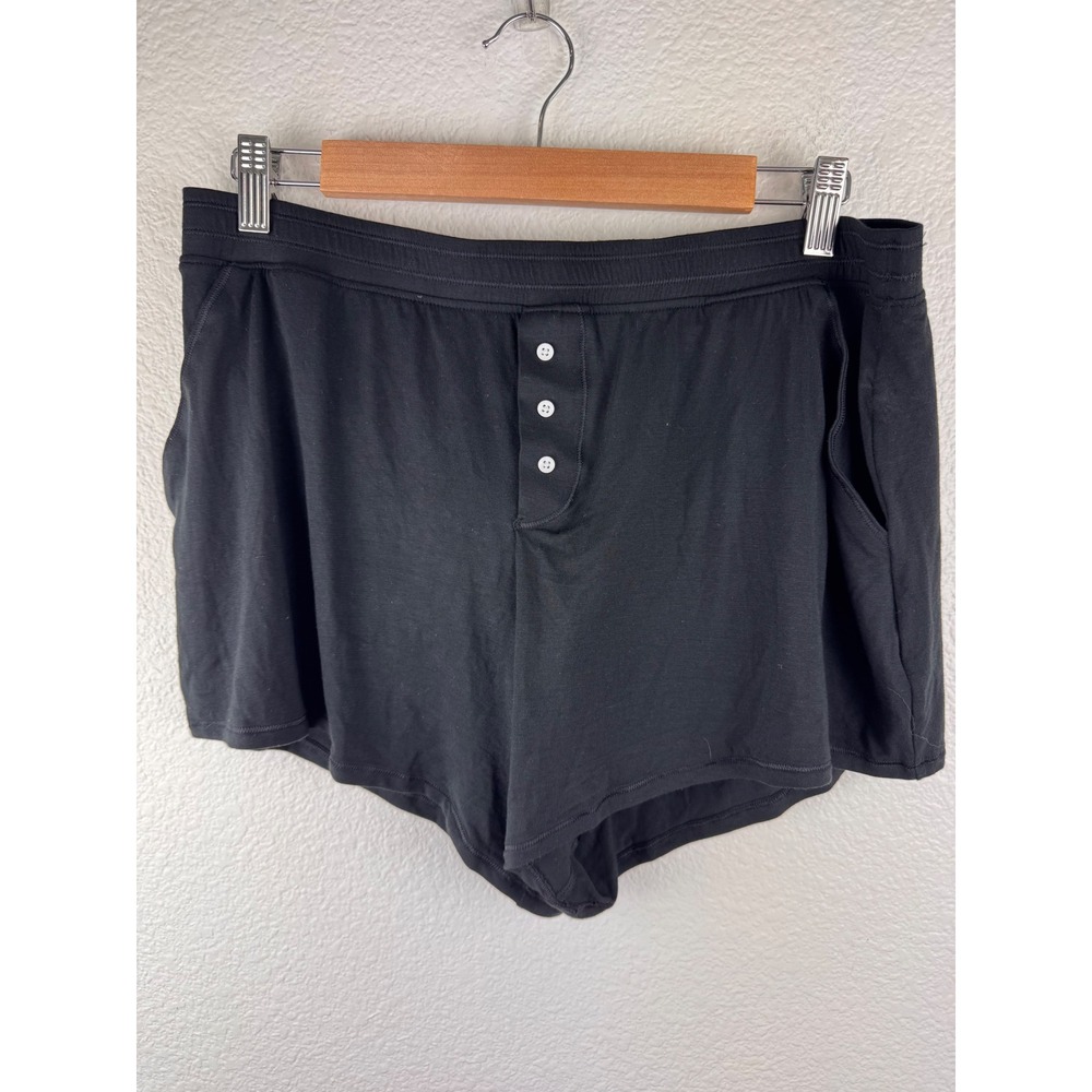 Thinx Sleep Shorts Super Black‎ Sleepwear Loungewear Size L Period Underwear
